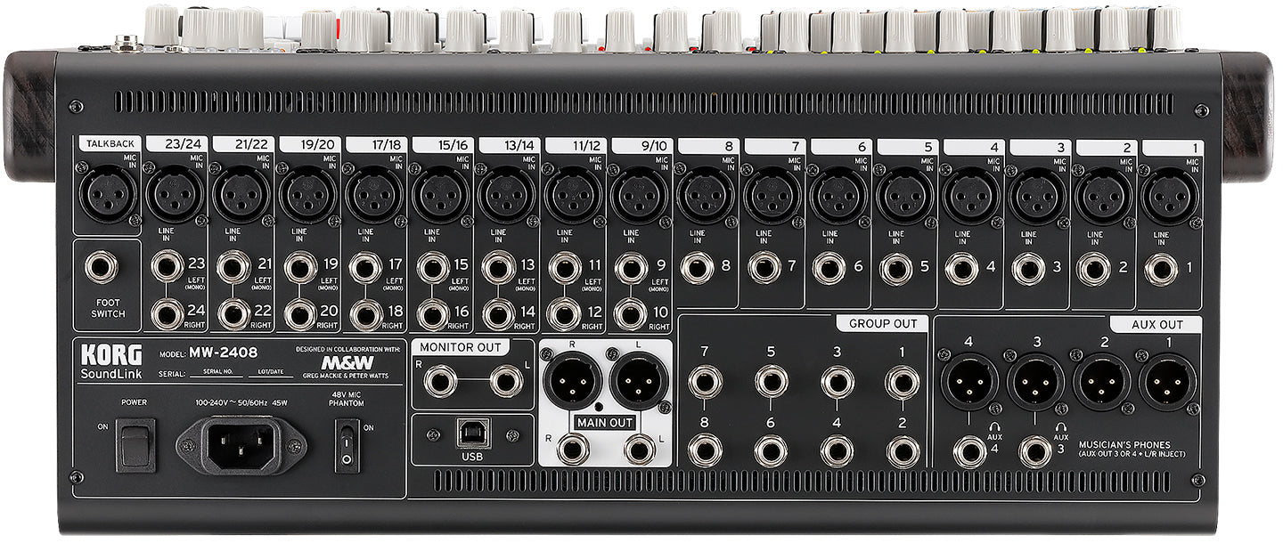 SoundLink MW-2408 24-channel Hybrid Mixer KORG USA Official Store